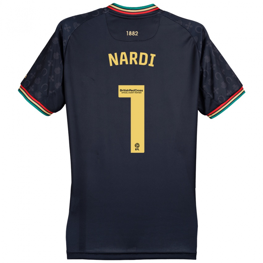 Niño Camiseta Paul Nardi #1 Azul Marino Oscuro 2ª Equipación 2024/25 La Camisa Chile