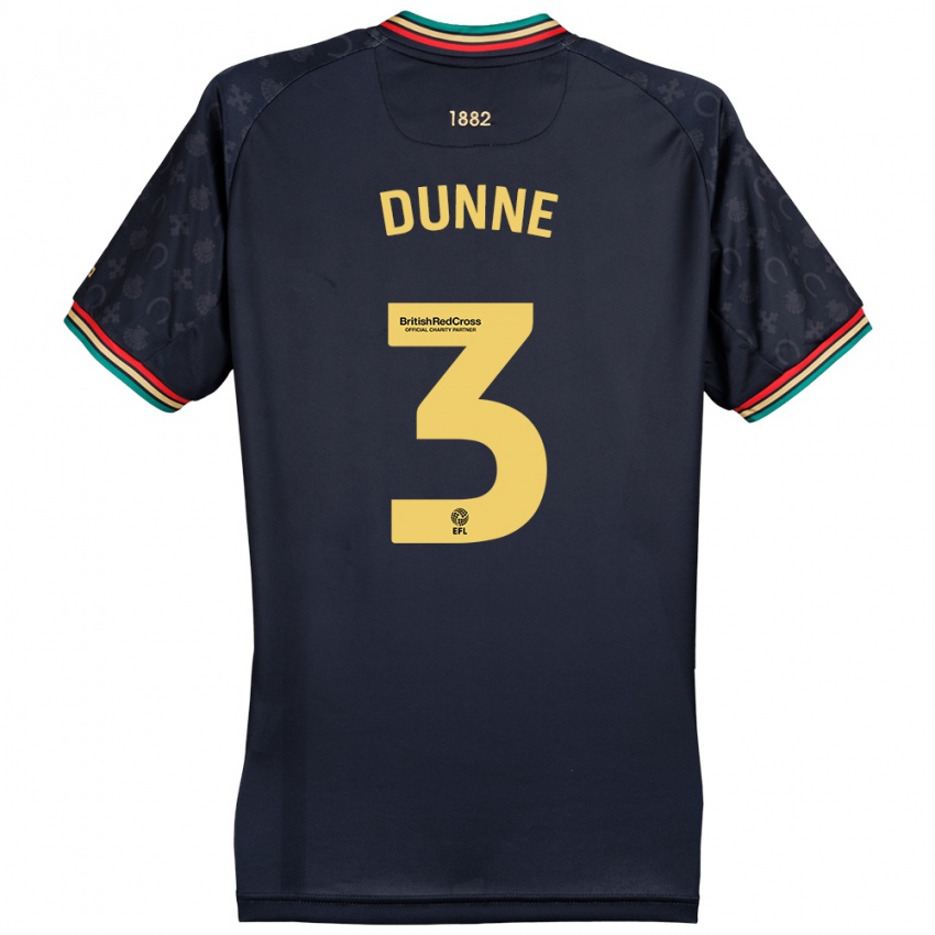 Niño Camiseta Jimmy Dunne #3 Azul Marino Oscuro 2ª Equipación 2024/25 La Camisa Chile