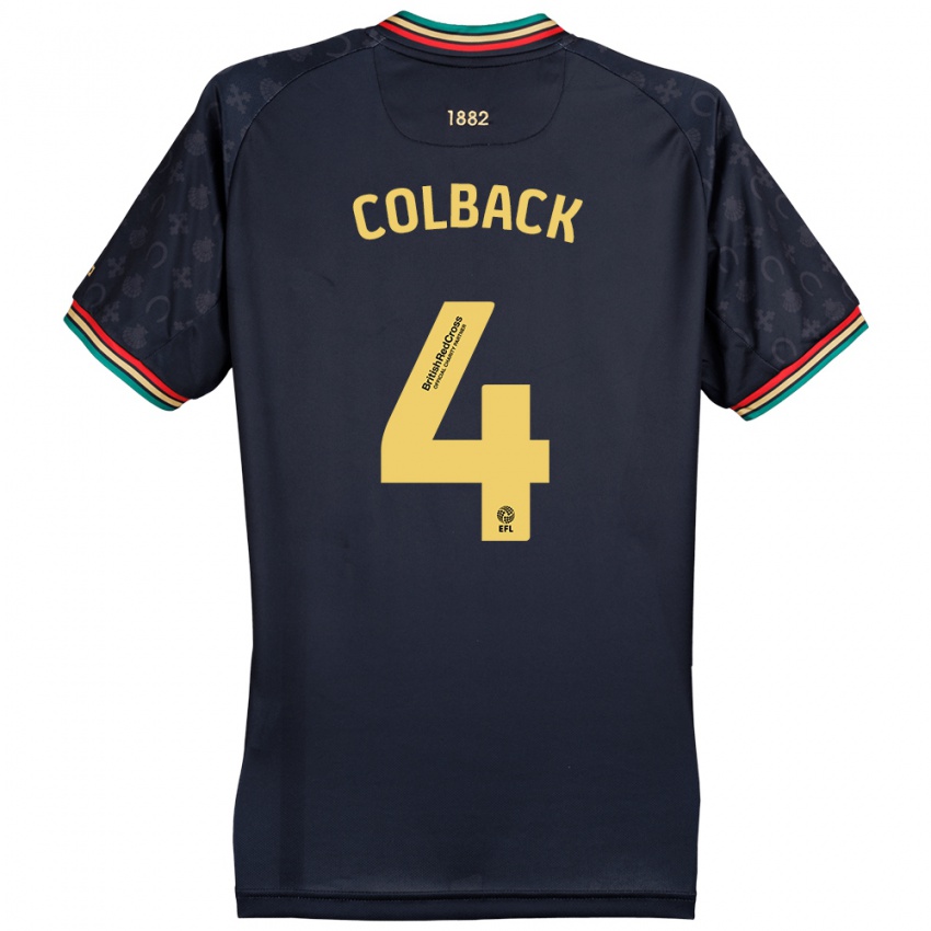 Niño Camiseta Jack Colback #4 Azul Marino Oscuro 2ª Equipación 2024/25 La Camisa Chile