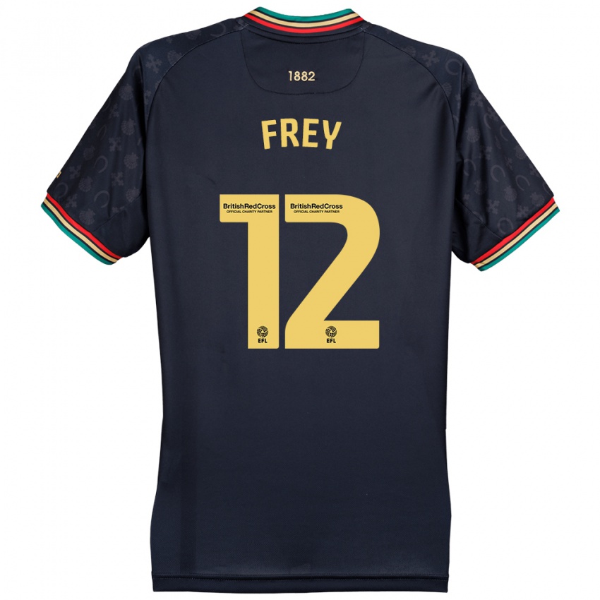 Niño Camiseta Michael Frey #12 Azul Marino Oscuro 2ª Equipación 2024/25 La Camisa Chile