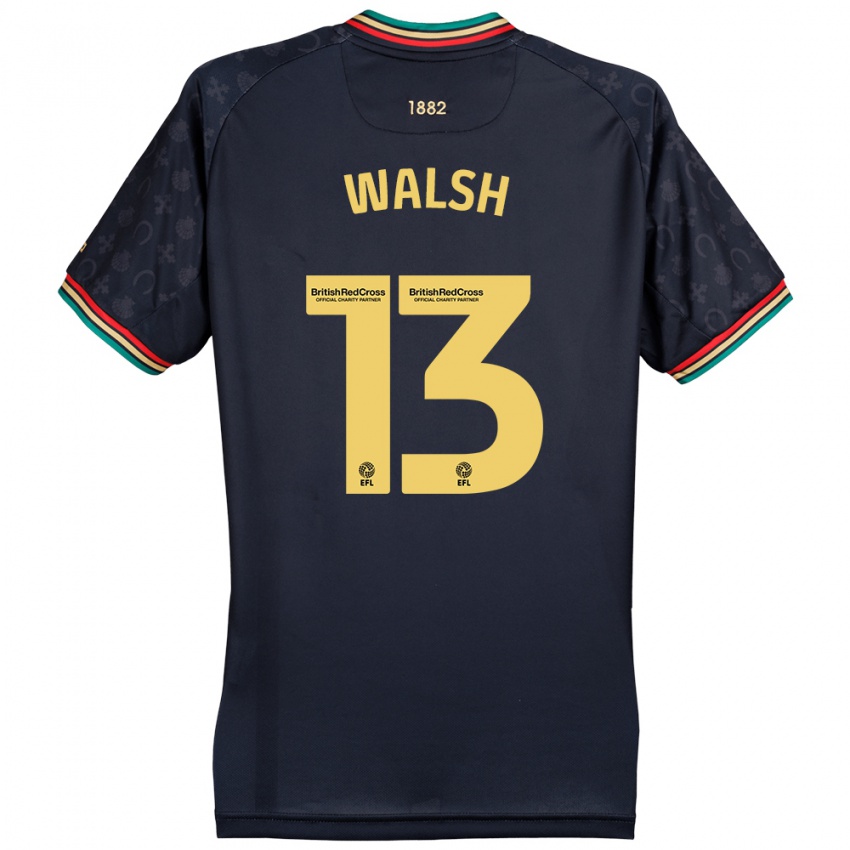 Niño Camiseta Joe Walsh #13 Azul Marino Oscuro 2ª Equipación 2024/25 La Camisa Chile