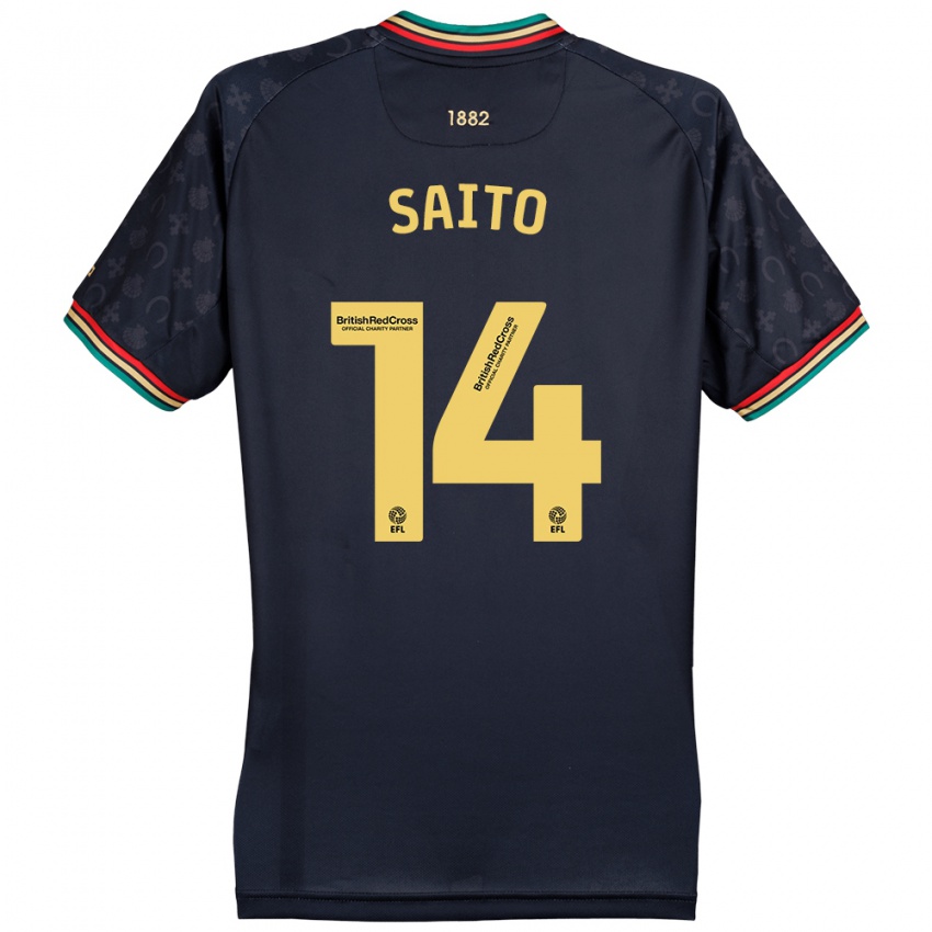 Niño Camiseta Koki Saito #14 Azul Marino Oscuro 2ª Equipación 2024/25 La Camisa Chile