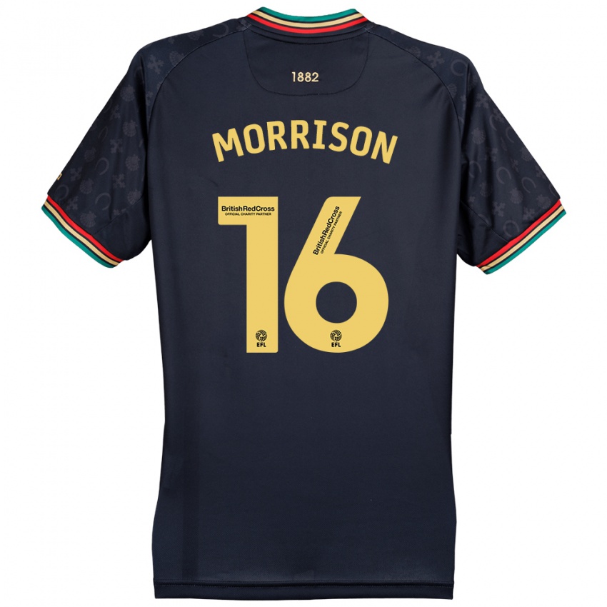 Niño Camiseta Liam Morrison #16 Azul Marino Oscuro 2ª Equipación 2024/25 La Camisa Chile