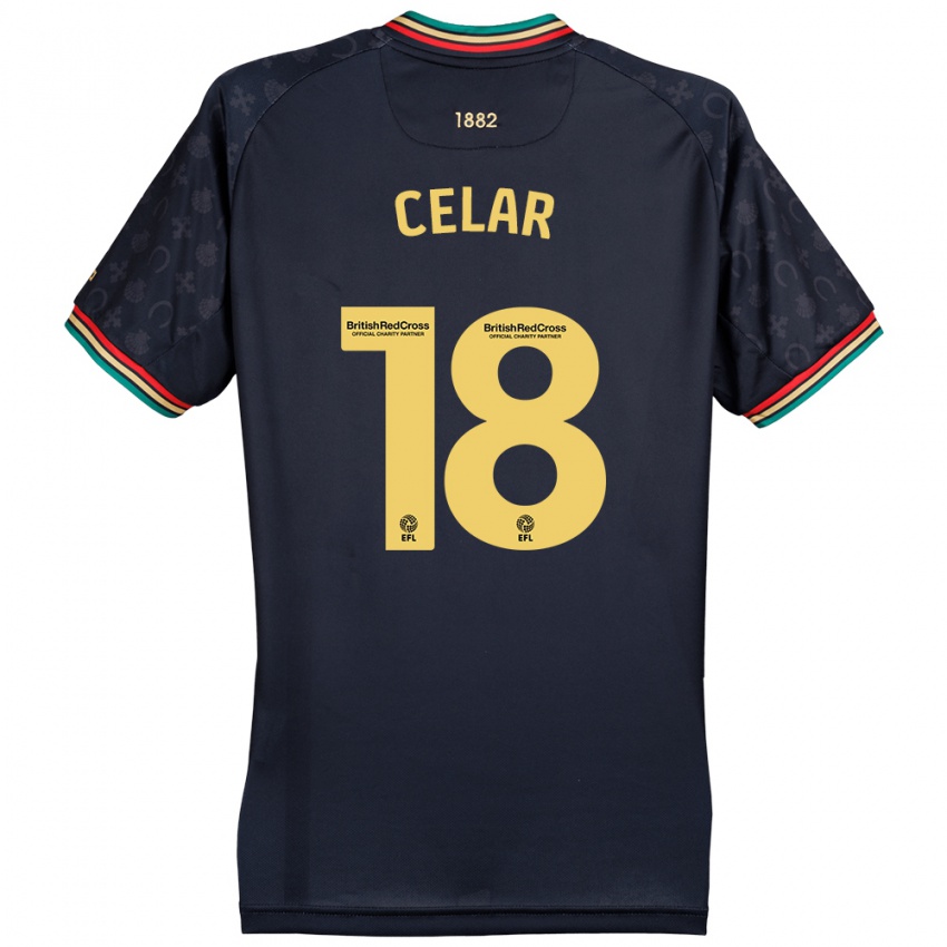 Niño Camiseta Zan Celar #18 Azul Marino Oscuro 2ª Equipación 2024/25 La Camisa Chile