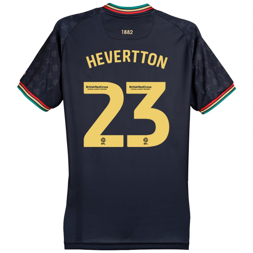 Niño Camiseta Hevertton #23 Azul Marino Oscuro 2ª Equipación 2024/25 La Camisa Chile