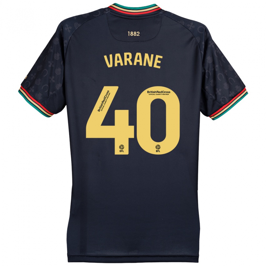 Niño Camiseta Jonathan Varane #40 Azul Marino Oscuro 2ª Equipación 2024/25 La Camisa Chile