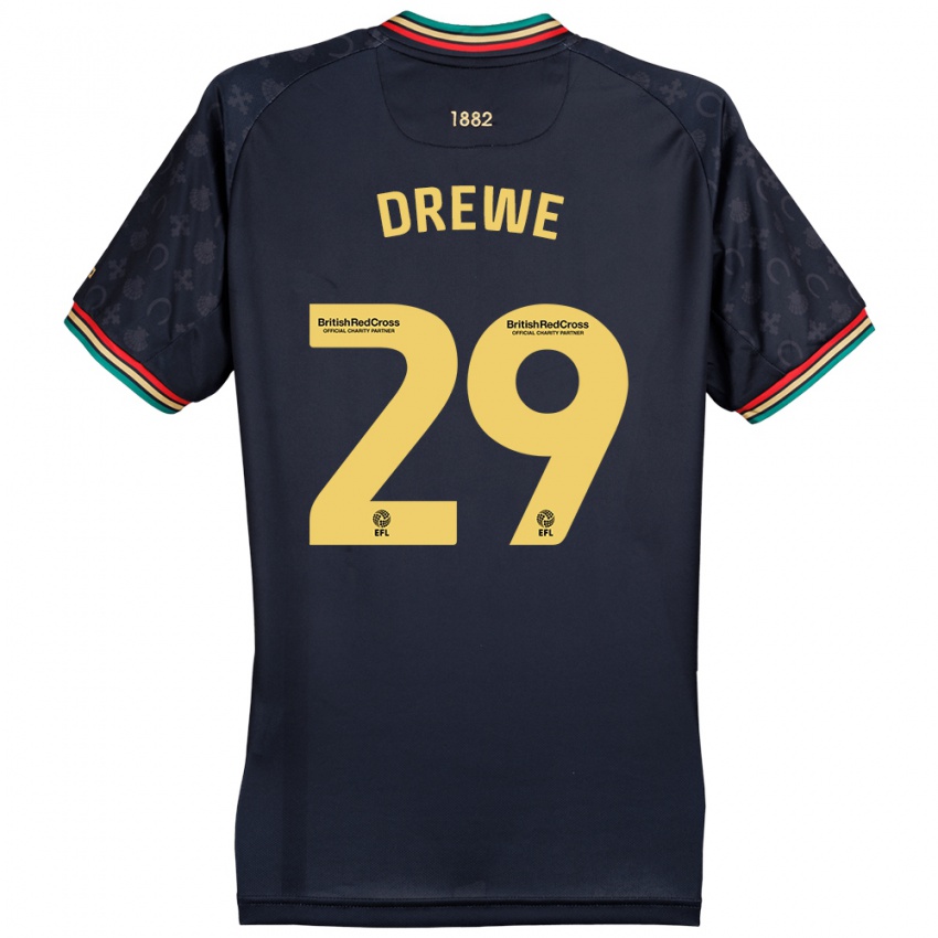 Niño Camiseta Aaron Drewe #29 Azul Marino Oscuro 2ª Equipación 2024/25 La Camisa Chile