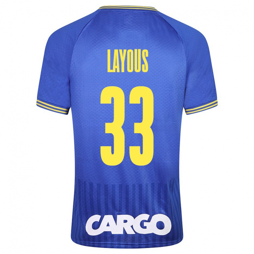 Niño Camiseta Hisham Layous #33 Blanco 2ª Equipación 2024/25 La Camisa Chile