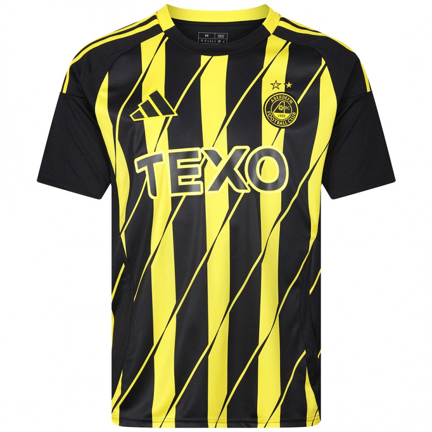 Niño Camiseta Graeme Shinnie #4 Negro Amarillo 2ª Equipación 2024/25 La Camisa Chile