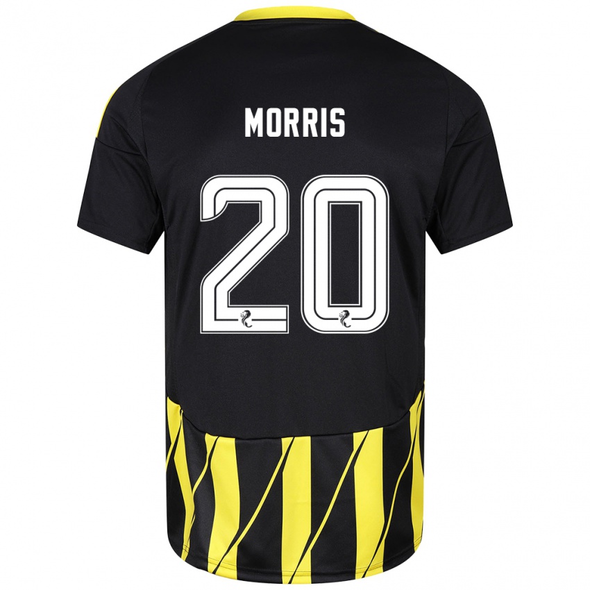 Niño Camiseta Shayden Morris #20 Negro Amarillo 2ª Equipación 2024/25 La Camisa Chile