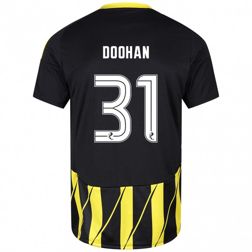 Niño Camiseta Ross Doohan #31 Negro Amarillo 2ª Equipación 2024/25 La Camisa Chile