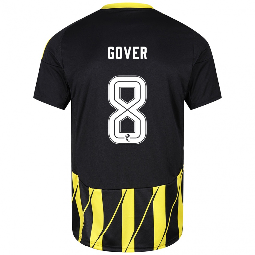 Niño Camiseta Chloe Gover #8 Negro Amarillo 2ª Equipación 2024/25 La Camisa Chile