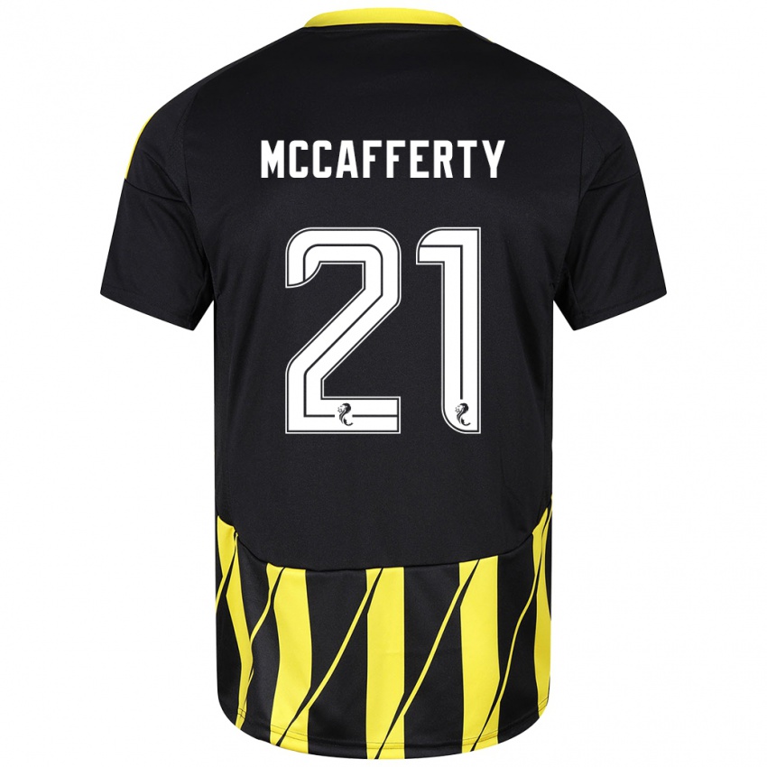 Niño Camiseta Eirinn Mccafferty #21 Negro Amarillo 2ª Equipación 2024/25 La Camisa Chile