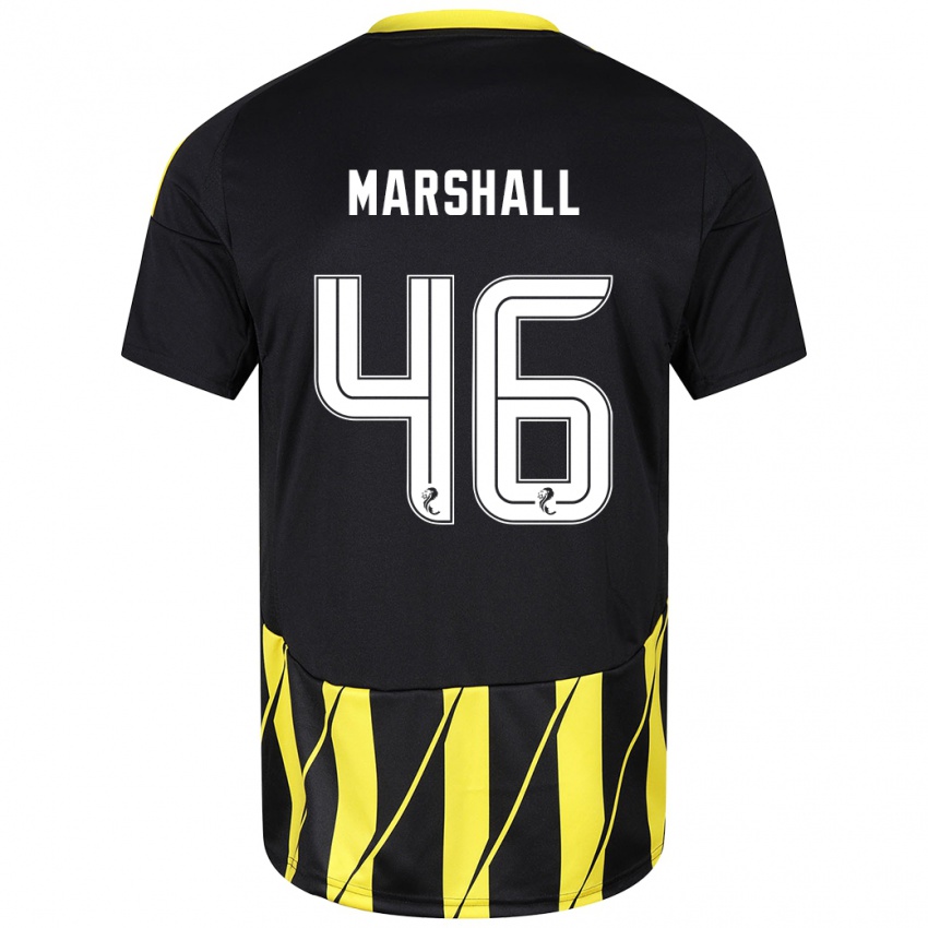 Niño Camiseta Findlay Marshall #46 Negro Amarillo 2ª Equipación 2024/25 La Camisa Chile