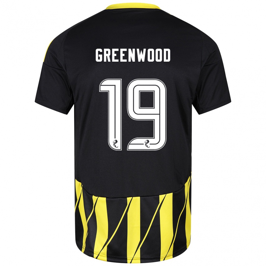 Niño Camiseta Brodie Greenwood #19 Negro Amarillo 2ª Equipación 2024/25 La Camisa Chile