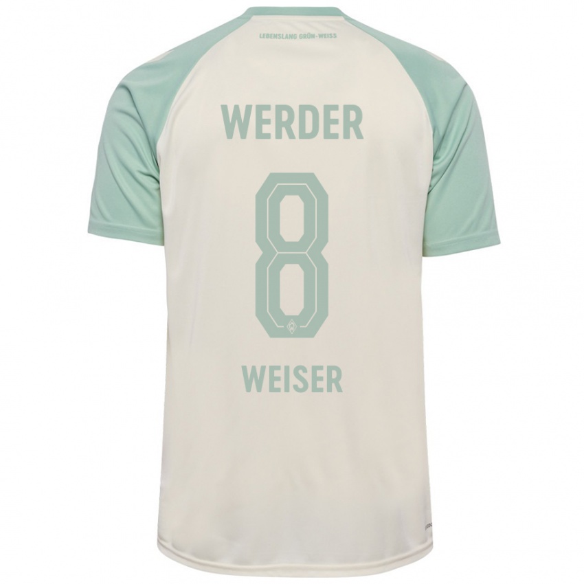 Niño Camiseta Mitchell Weiser #8 Blanquecino Verde Claro 2ª Equipación 2024/25 La Camisa Chile