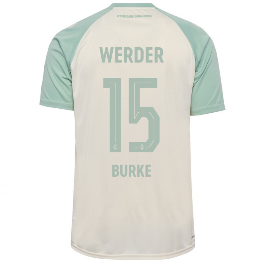 Niño Camiseta Oliver Burke #15 Blanquecino Verde Claro 2ª Equipación 2024/25 La Camisa Chile