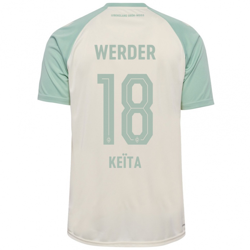 Niño Camiseta Naby Keïta #18 Blanquecino Verde Claro 2ª Equipación 2024/25 La Camisa Chile