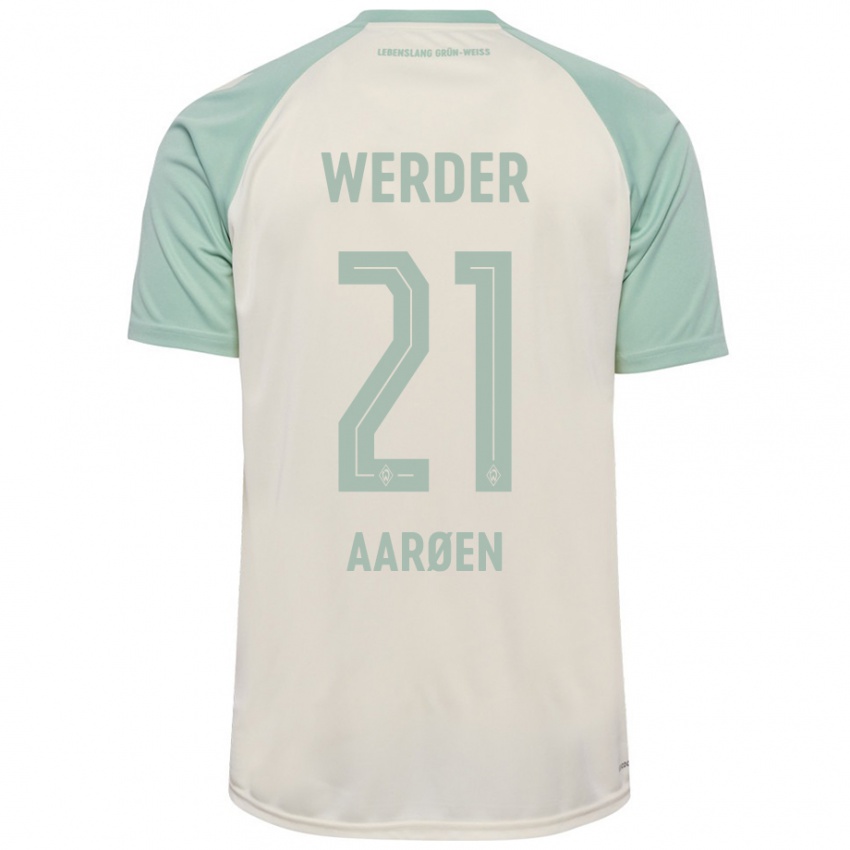 Niño Camiseta Isak Hansen-Aaröen #21 Blanquecino Verde Claro 2ª Equipación 2024/25 La Camisa Chile