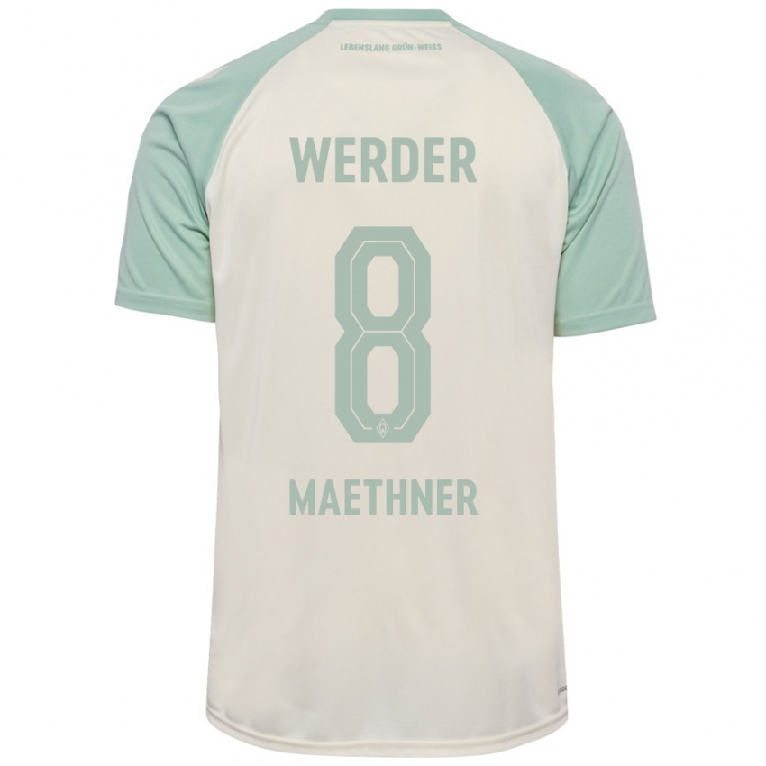 Niño Camiseta Finn Maethner #8 Blanquecino Verde Claro 2ª Equipación 2024/25 La Camisa Chile