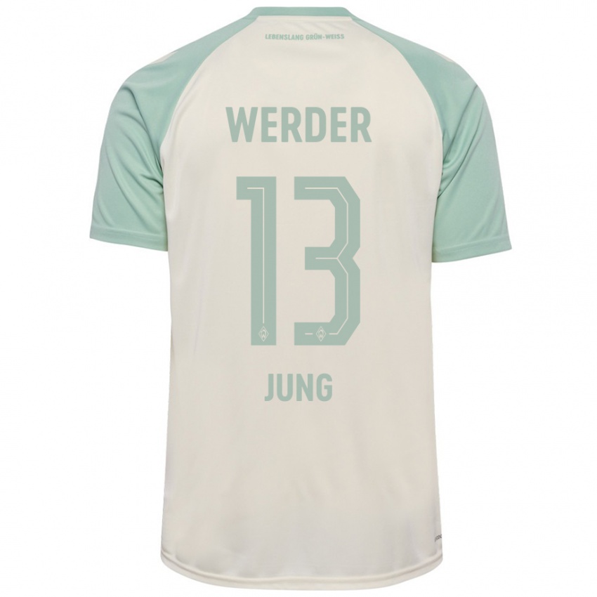 Niño Camiseta Seong-Hyeon Jung #13 Blanquecino Verde Claro 2ª Equipación 2024/25 La Camisa Chile