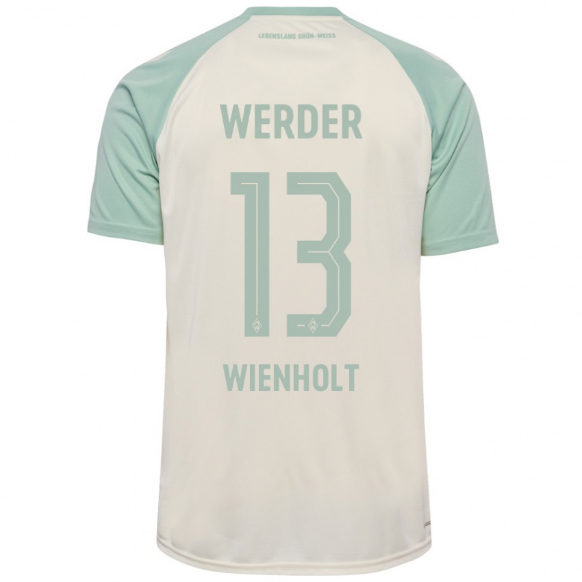 Niño Camiseta Paul Wienholt #13 Blanquecino Verde Claro 2ª Equipación 2024/25 La Camisa Chile