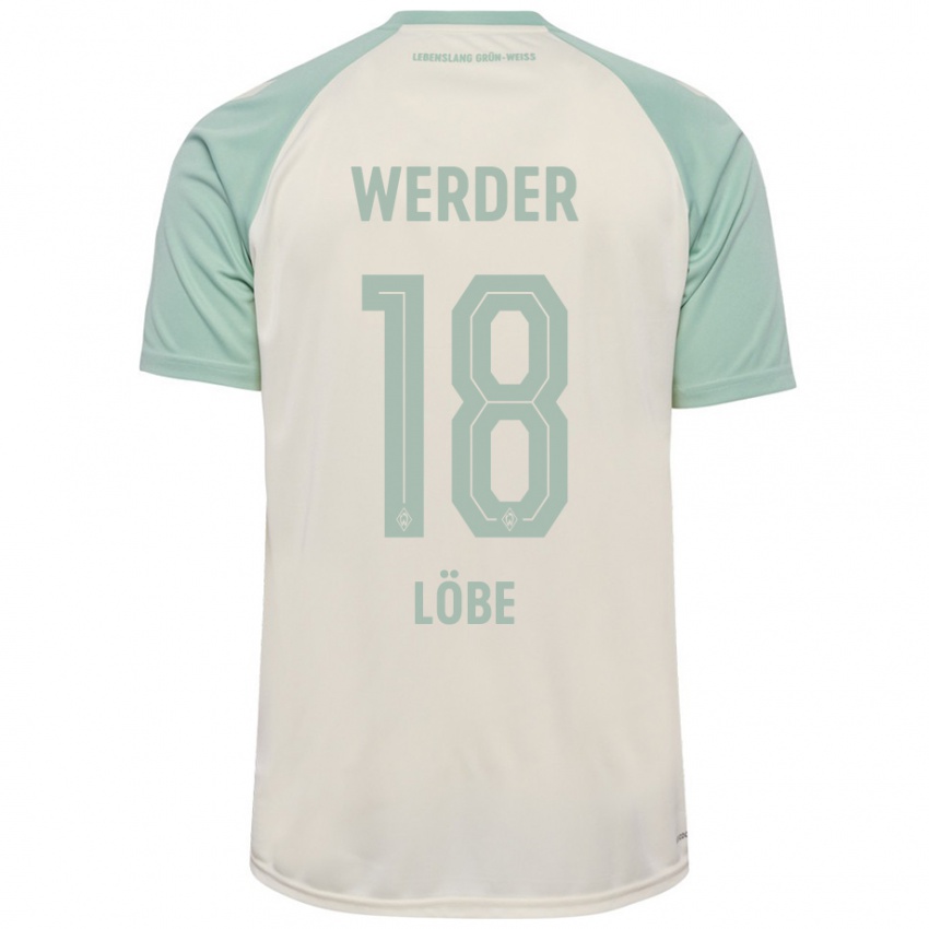 Niño Camiseta Jasper Löbe #18 Blanquecino Verde Claro 2ª Equipación 2024/25 La Camisa Chile