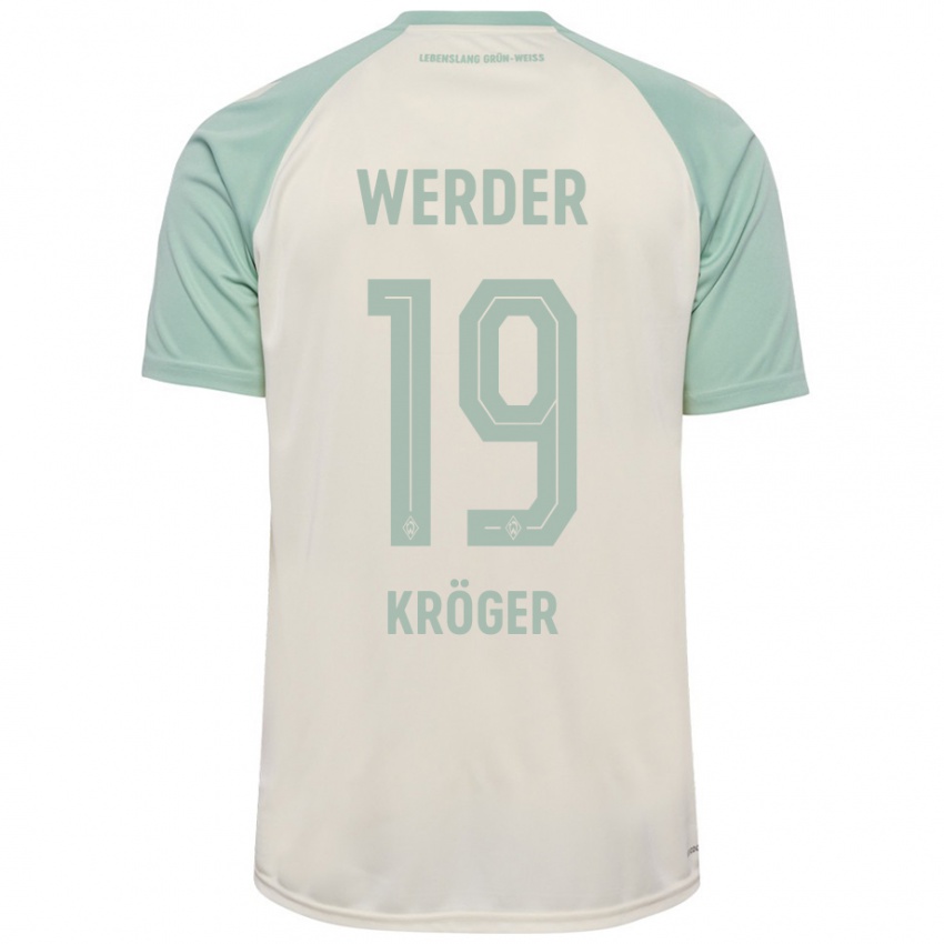 Niño Camiseta Moritz Kröger #19 Blanquecino Verde Claro 2ª Equipación 2024/25 La Camisa Chile