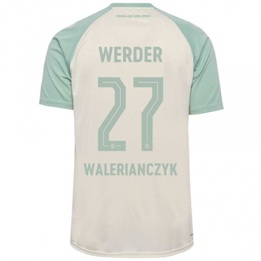 Niño Camiseta Dennis Walerianczyk #27 Blanquecino Verde Claro 2ª Equipación 2024/25 La Camisa Chile