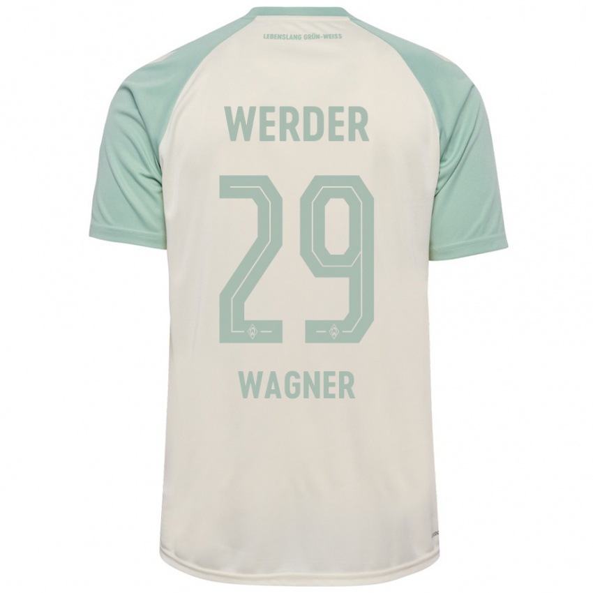 Niño Camiseta Paul Wagner #29 Blanquecino Verde Claro 2ª Equipación 2024/25 La Camisa Chile