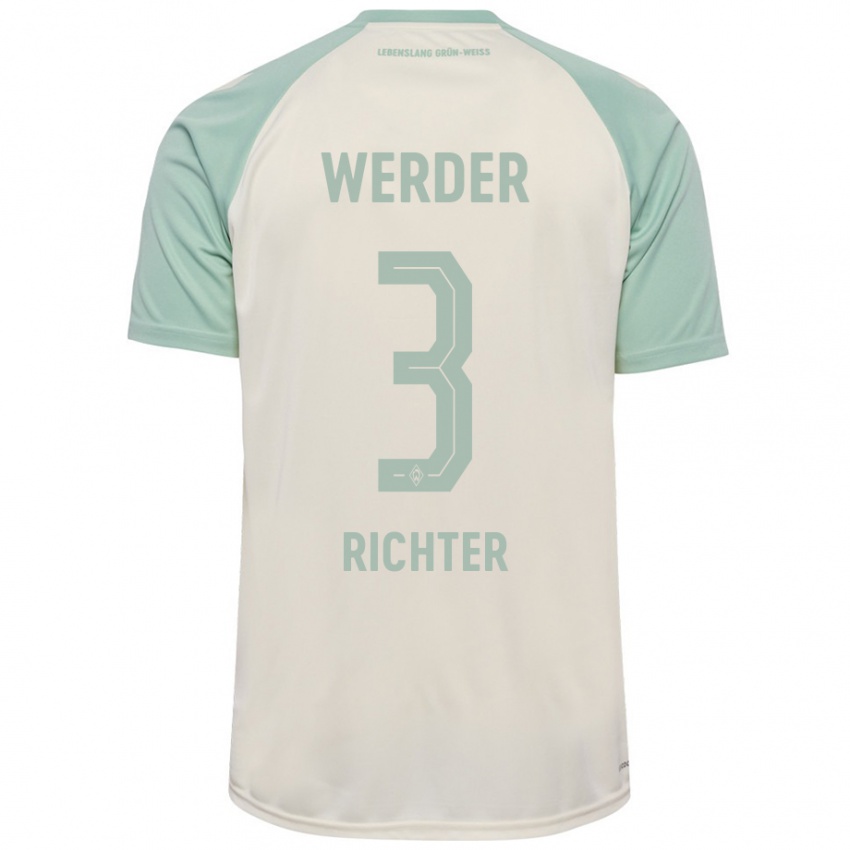 Niño Camiseta Mathis Richter #3 Blanquecino Verde Claro 2ª Equipación 2024/25 La Camisa Chile