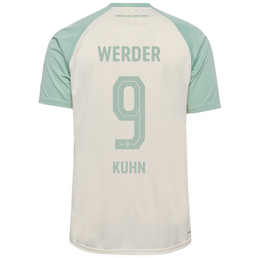 Niño Camiseta Philipp Kühn #9 Blanquecino Verde Claro 2ª Equipación 2024/25 La Camisa Chile