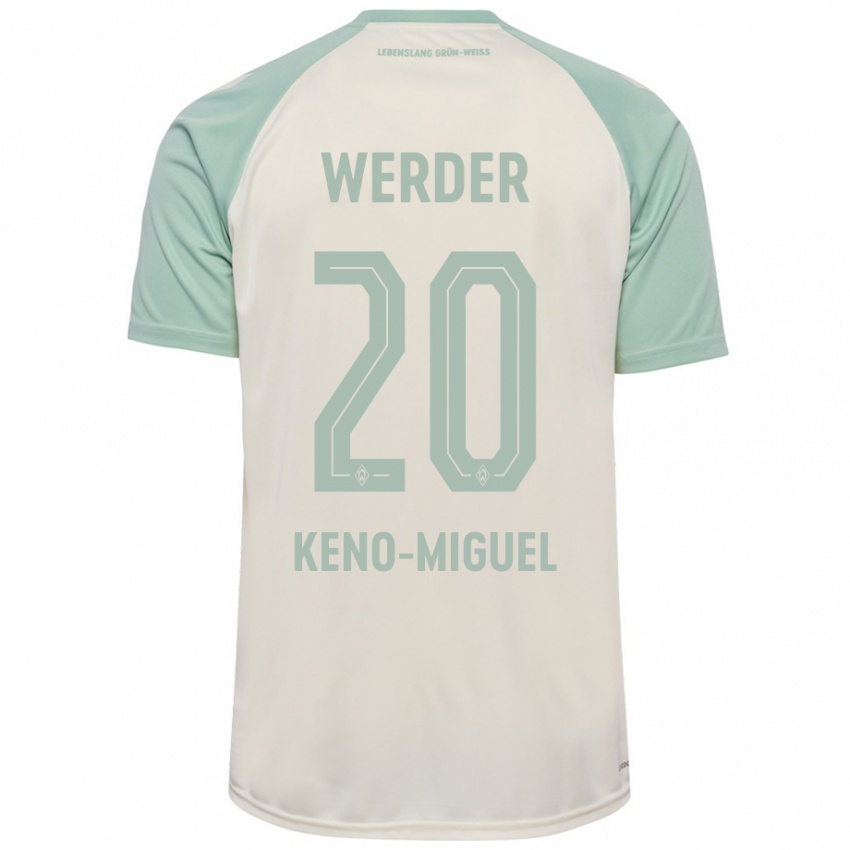 Niño Camiseta Keno-Miguel Meyer #20 Blanquecino Verde Claro 2ª Equipación 2024/25 La Camisa Chile