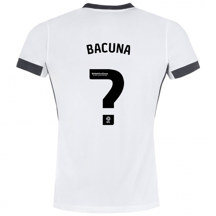 Niño Camiseta Juninho Bacuna #0 Blanco Negro 2ª Equipación 2024/25 La Camisa Chile