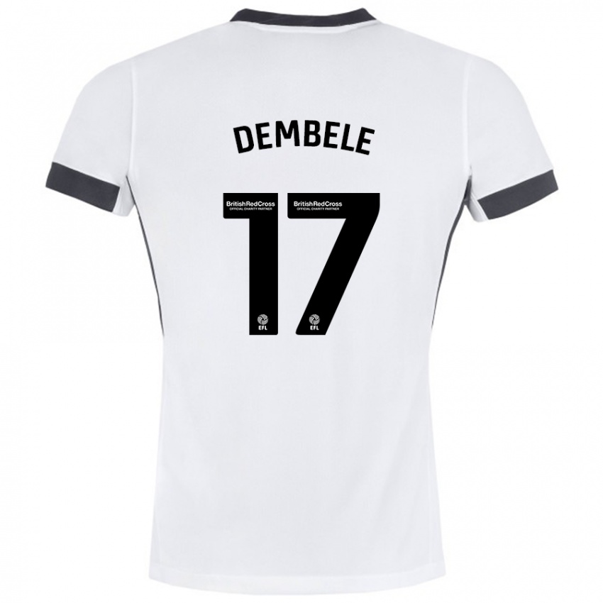 Niño Camiseta Siriki Dembélé #17 Blanco Negro 2ª Equipación 2024/25 La Camisa Chile