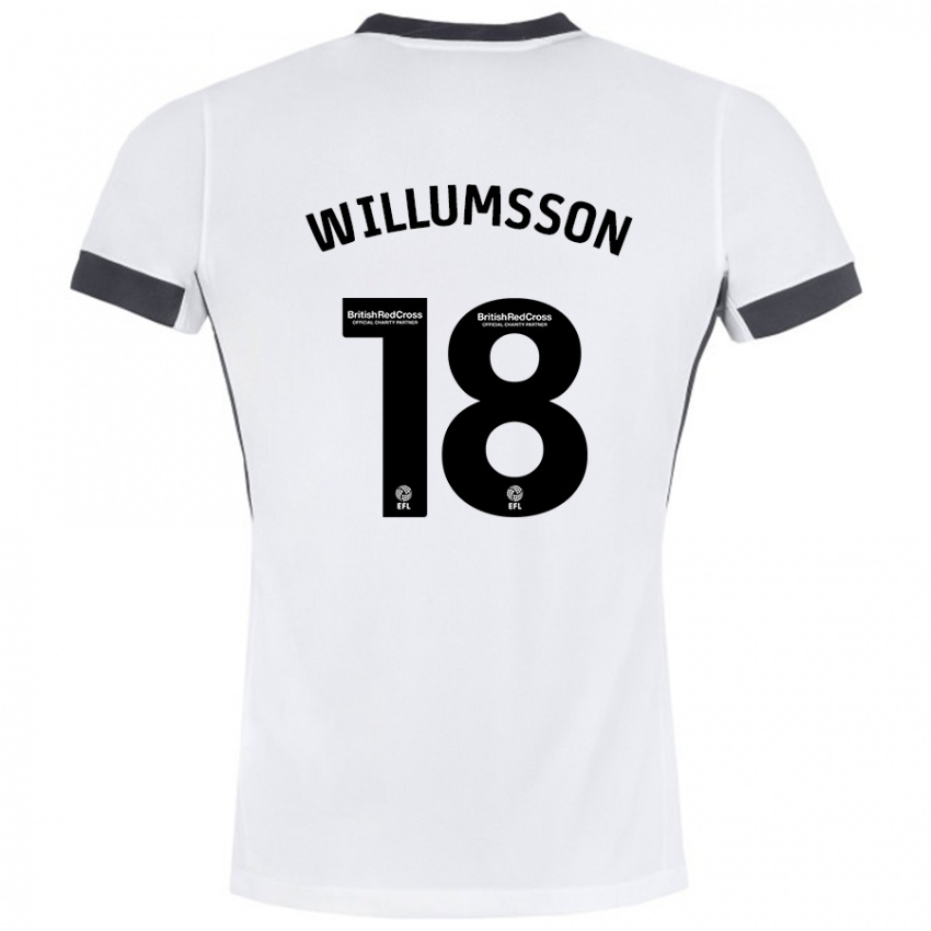 Niño Camiseta Willum Thór Willumsson #18 Blanco Negro 2ª Equipación 2024/25 La Camisa Chile