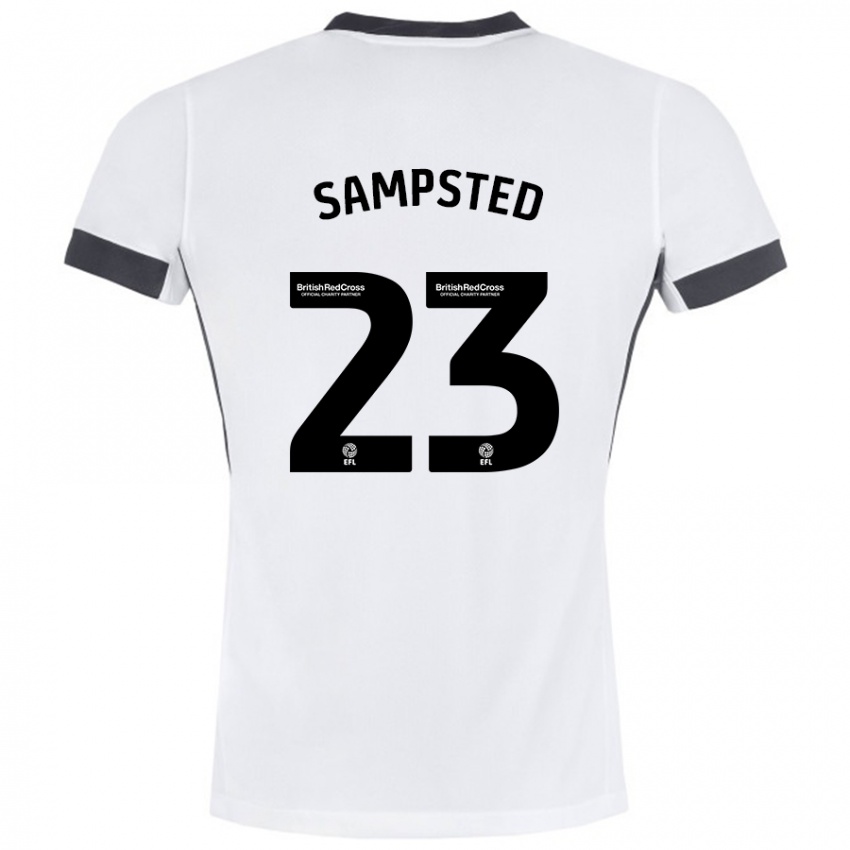 Niño Camiseta Alfons Sampsted #23 Blanco Negro 2ª Equipación 2024/25 La Camisa Chile