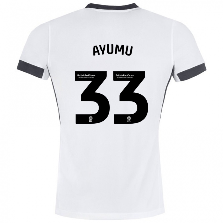 Niño Camiseta Ayumu Yokoyama #33 Blanco Negro 2ª Equipación 2024/25 La Camisa Chile