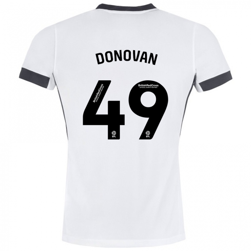 Niño Camiseta Romelle Donovan #49 Blanco Negro 2ª Equipación 2024/25 La Camisa Chile