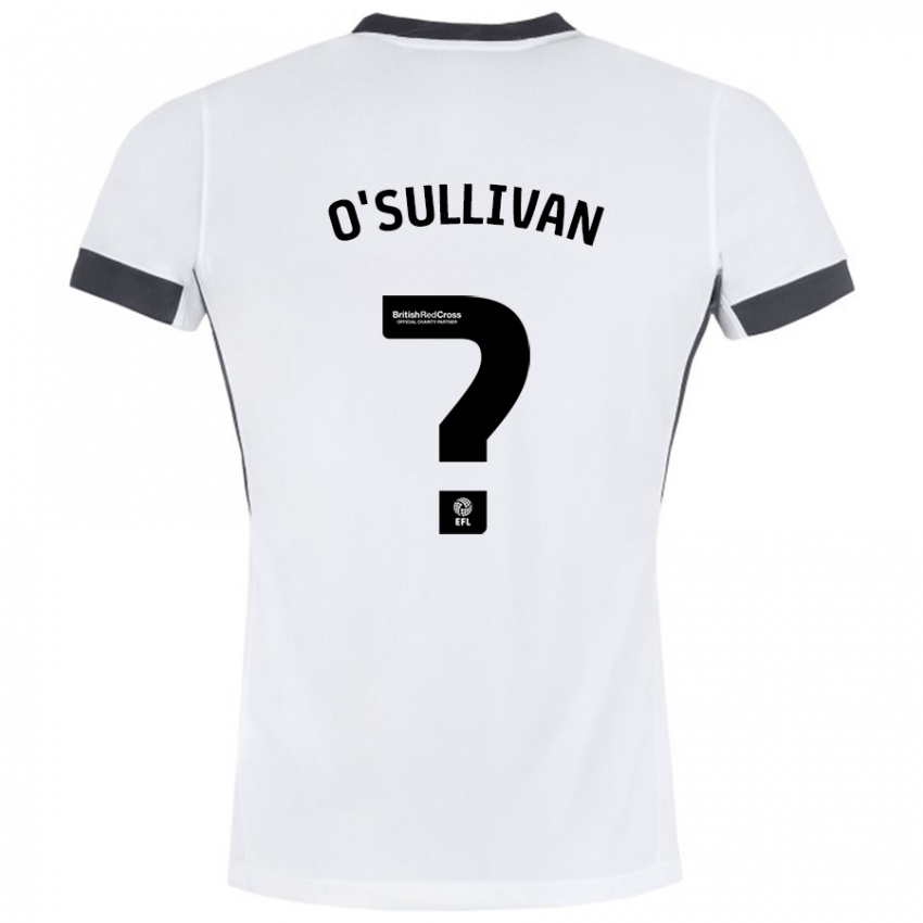 Niño Camiseta William O'sullivan #0 Blanco Negro 2ª Equipación 2024/25 La Camisa Chile