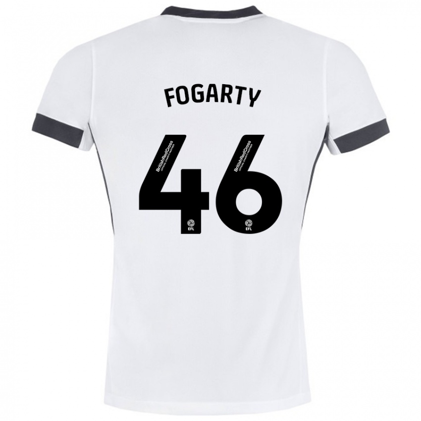 Niño Camiseta Tom Fogarty #46 Blanco Negro 2ª Equipación 2024/25 La Camisa Chile