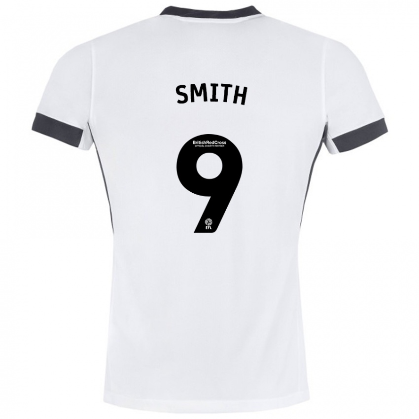 Niño Camiseta Libby Smith #9 Blanco Negro 2ª Equipación 2024/25 La Camisa Chile