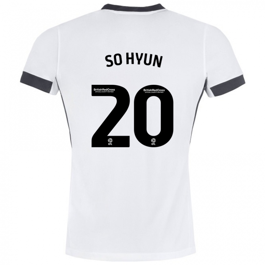 Niño Camiseta Cho So-Hyun #20 Blanco Negro 2ª Equipación 2024/25 La Camisa Chile