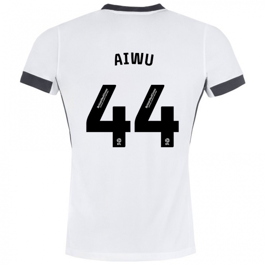 Niño Camiseta Emanuel Aiwu #44 Blanco Negro 2ª Equipación 2024/25 La Camisa Chile