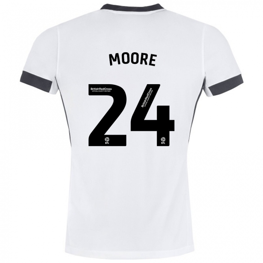 Niño Camiseta Jade Ellis Moore #24 Blanco Negro 2ª Equipación 2024/25 La Camisa Chile