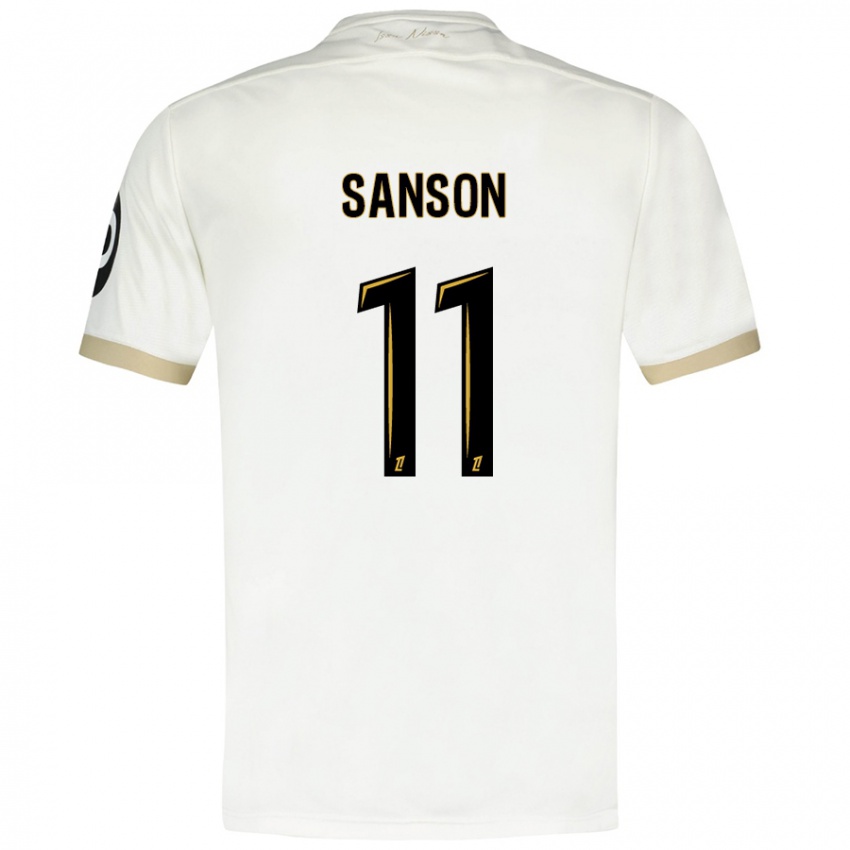 Niño Camiseta Morgan Sanson #11 Blanco Dorado 2ª Equipación 2024/25 La Camisa Chile