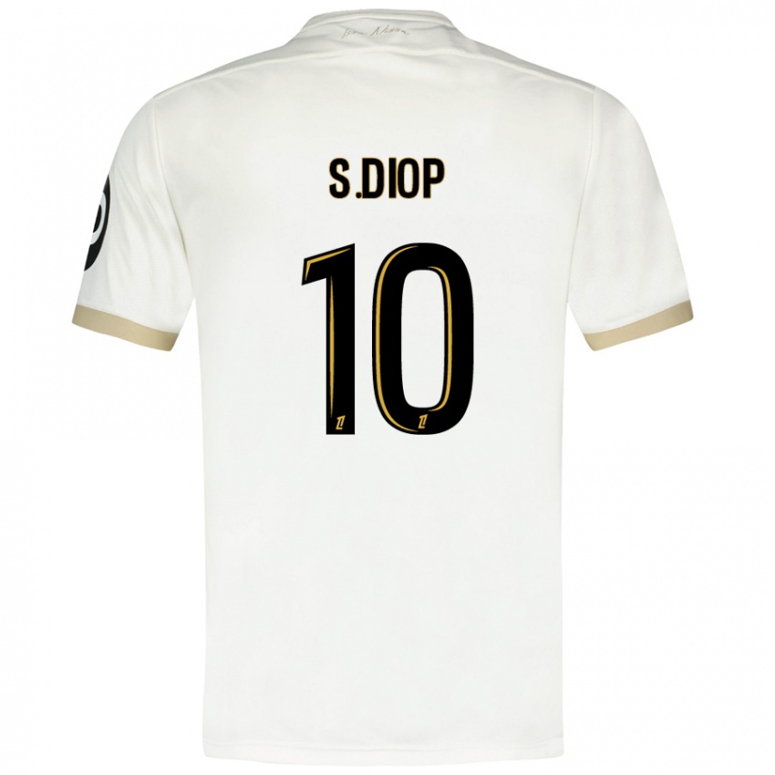 Niño Camiseta Sofiane Diop #10 Blanco Dorado 2ª Equipación 2024/25 La Camisa Chile