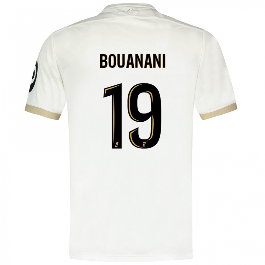 Niño Camiseta Badredine Bouanani #19 Blanco Dorado 2ª Equipación 2024/25 La Camisa Chile