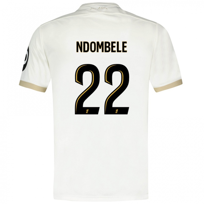 Niño Camiseta Tanguy Ndombele #22 Blanco Dorado 2ª Equipación 2024/25 La Camisa Chile