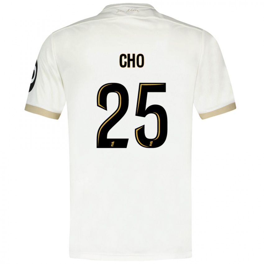 Niño Camiseta Mohamed-Ali Cho #25 Blanco Dorado 2ª Equipación 2024/25 La Camisa Chile